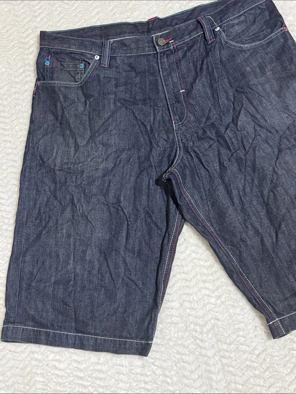 Artful Dodger Horrible Death Denim Shorts Men 36 Baggy Skater Denim Y2K